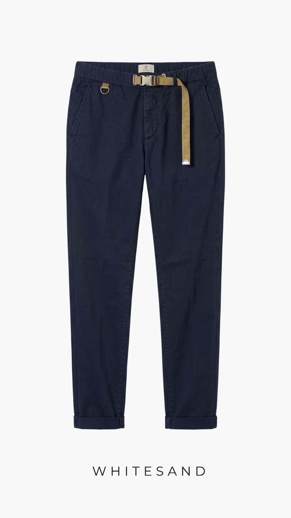 Pantalon droit coton bleu marine