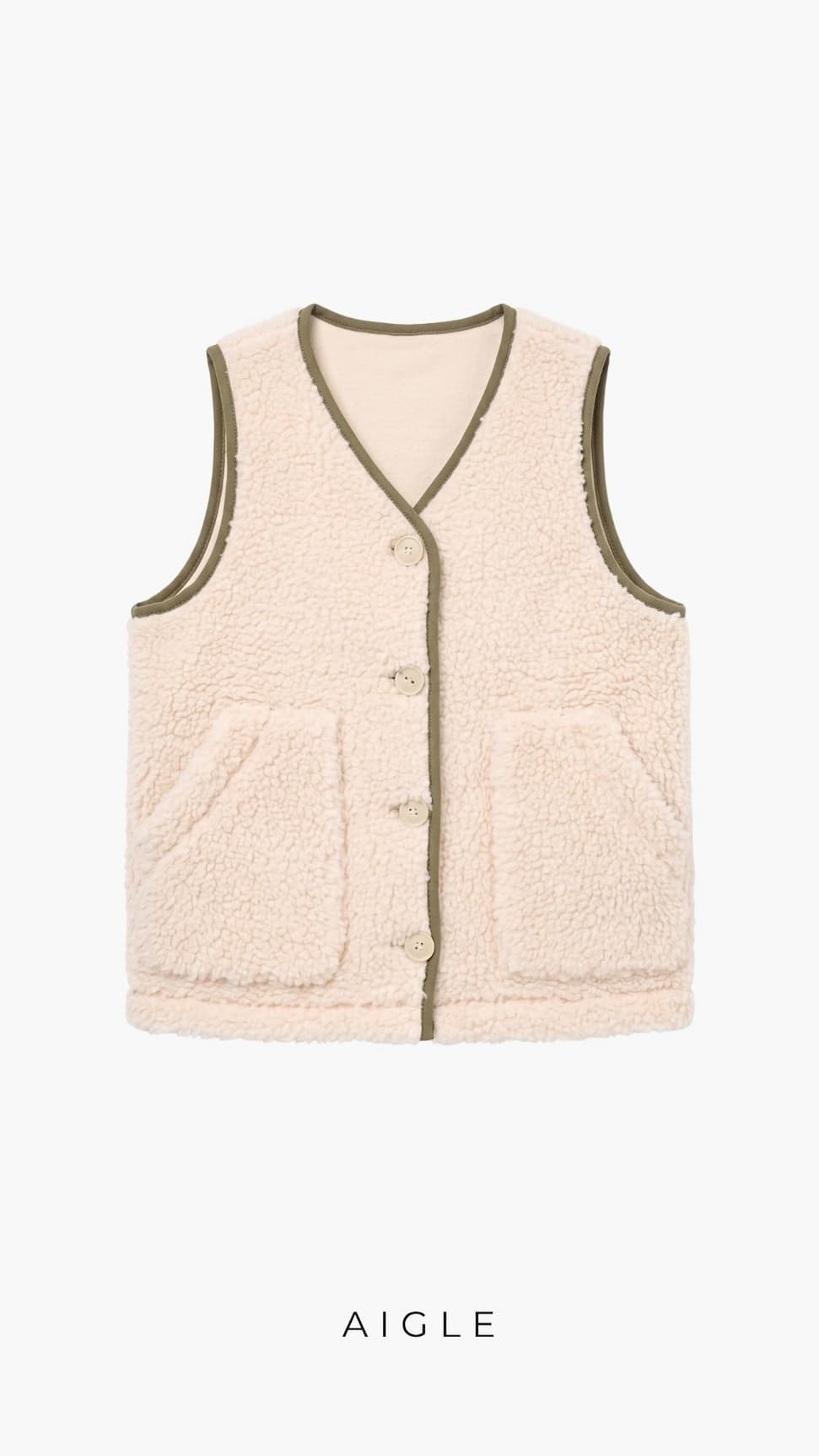 Gilet sherpa beige