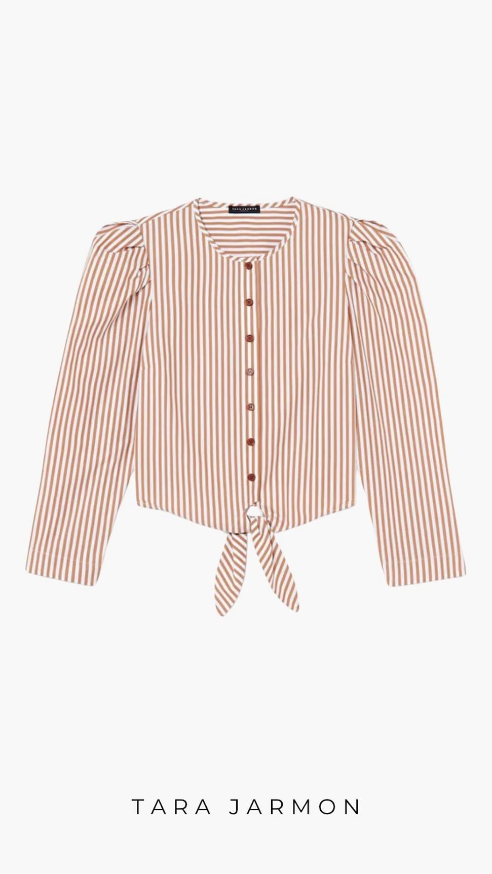 Chemise à rayures marron