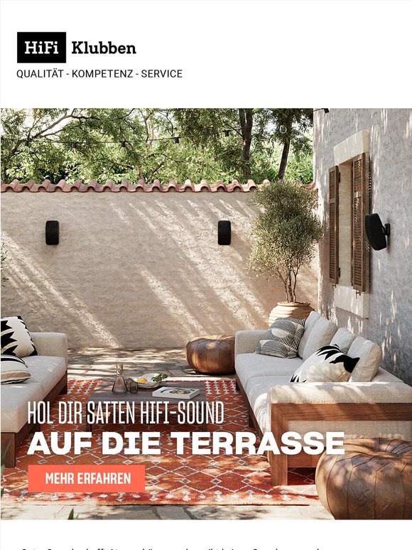 Hol dir satten HiFi-Sound auf die terrasse