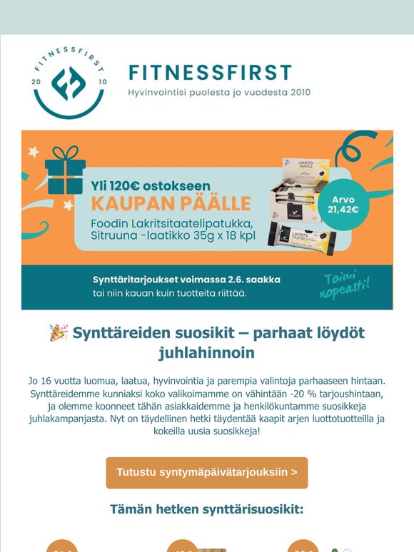VIELÄ EHDIT: Synttäreiden suosikit huippuhintaan! ☀️