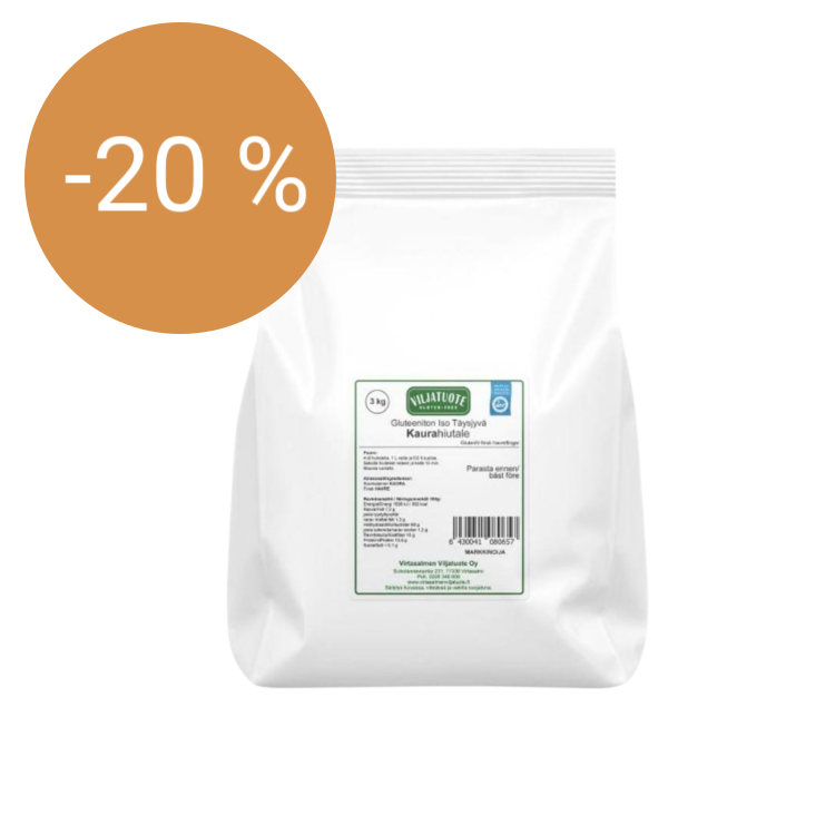 Image of Virtasalmen Viljatuote, Gluteeniton iso höyrytetty kaurahiutale 3kg