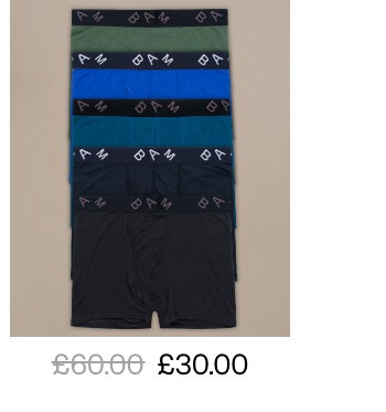 Regular Fitted Air Bamboo Boxers – 5 Multipack. Shop now.