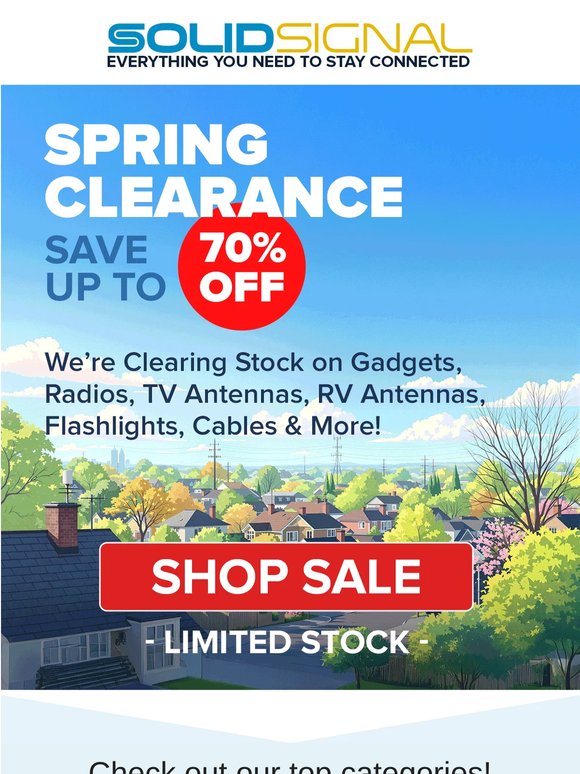 Shop our Spring Clearance Today - Save up to 70%!