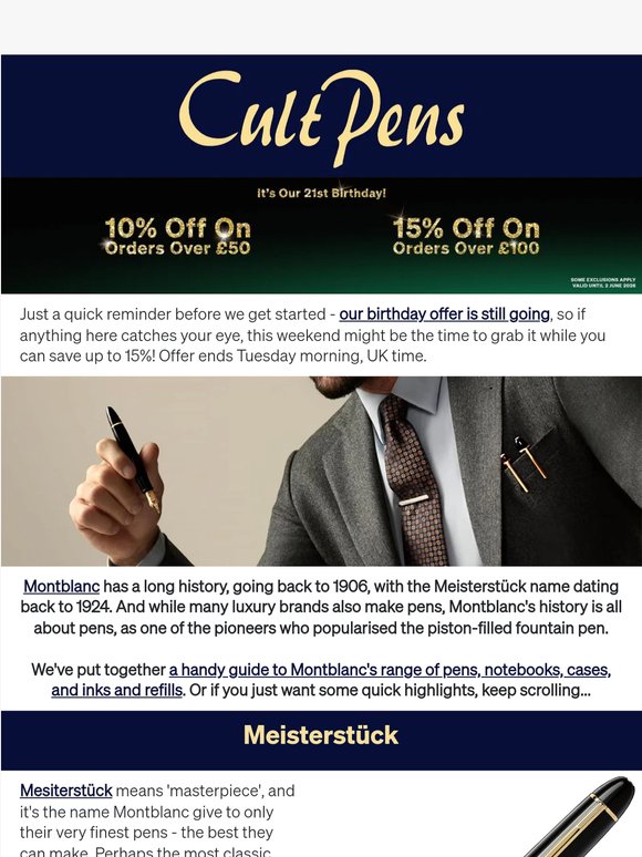 Montblanc - a Guide to Their Range