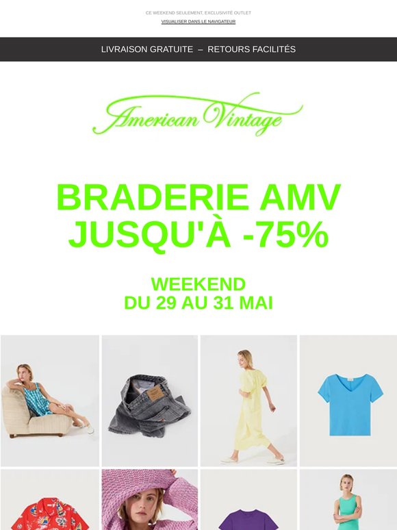 La Braderie AMV jusqu’à -75% dès maintenant online 🚀