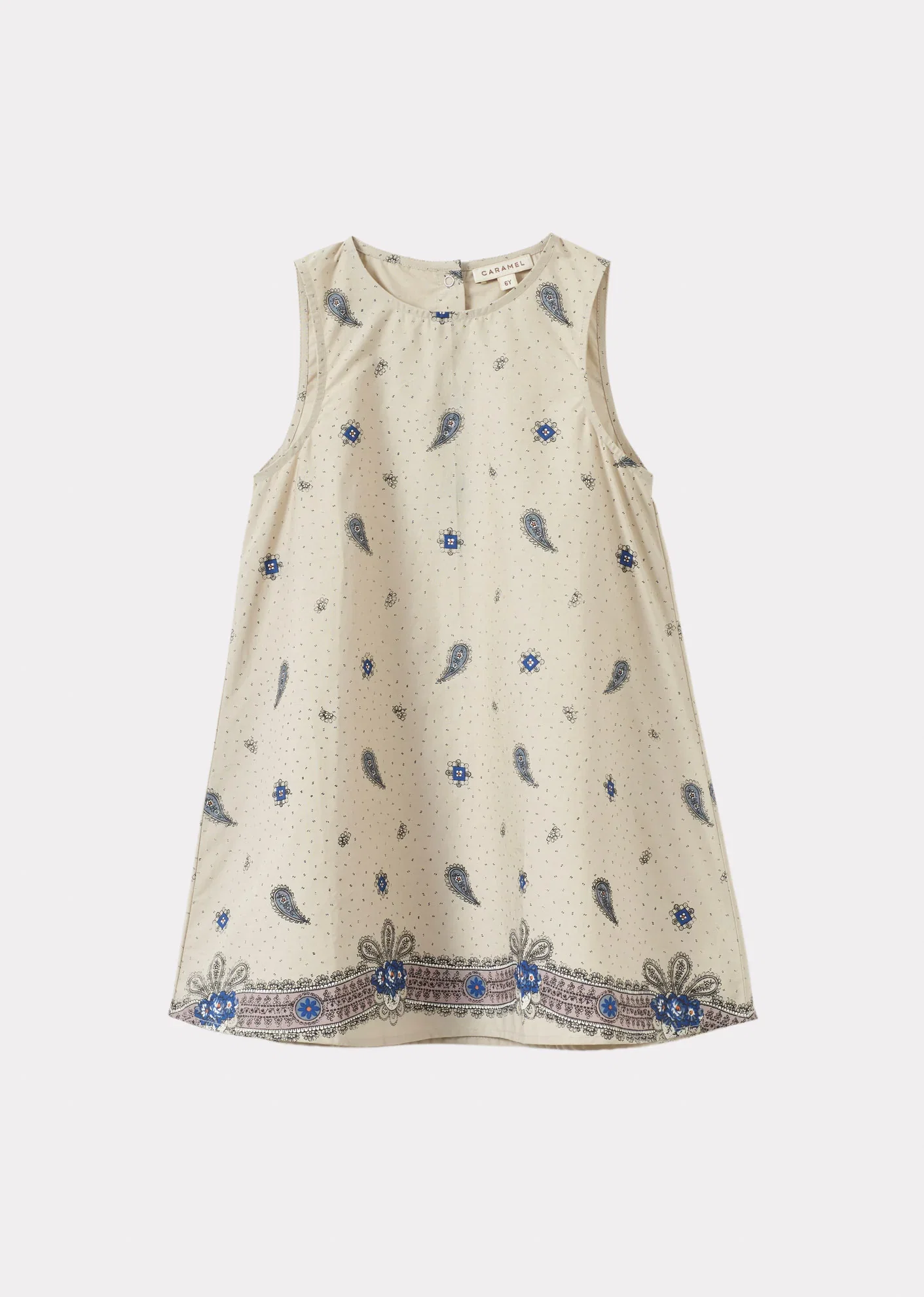Image of ZINNIA GIRL'S COTTON DRESS - MAUVE PAISLEY PRINT