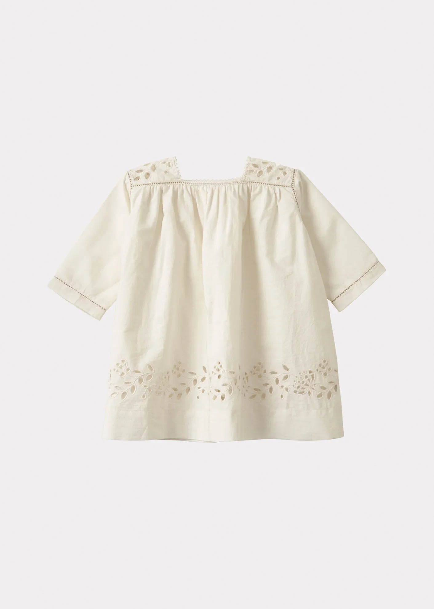 Image of CLAIRE BABY COTTON DRESS - WHITE