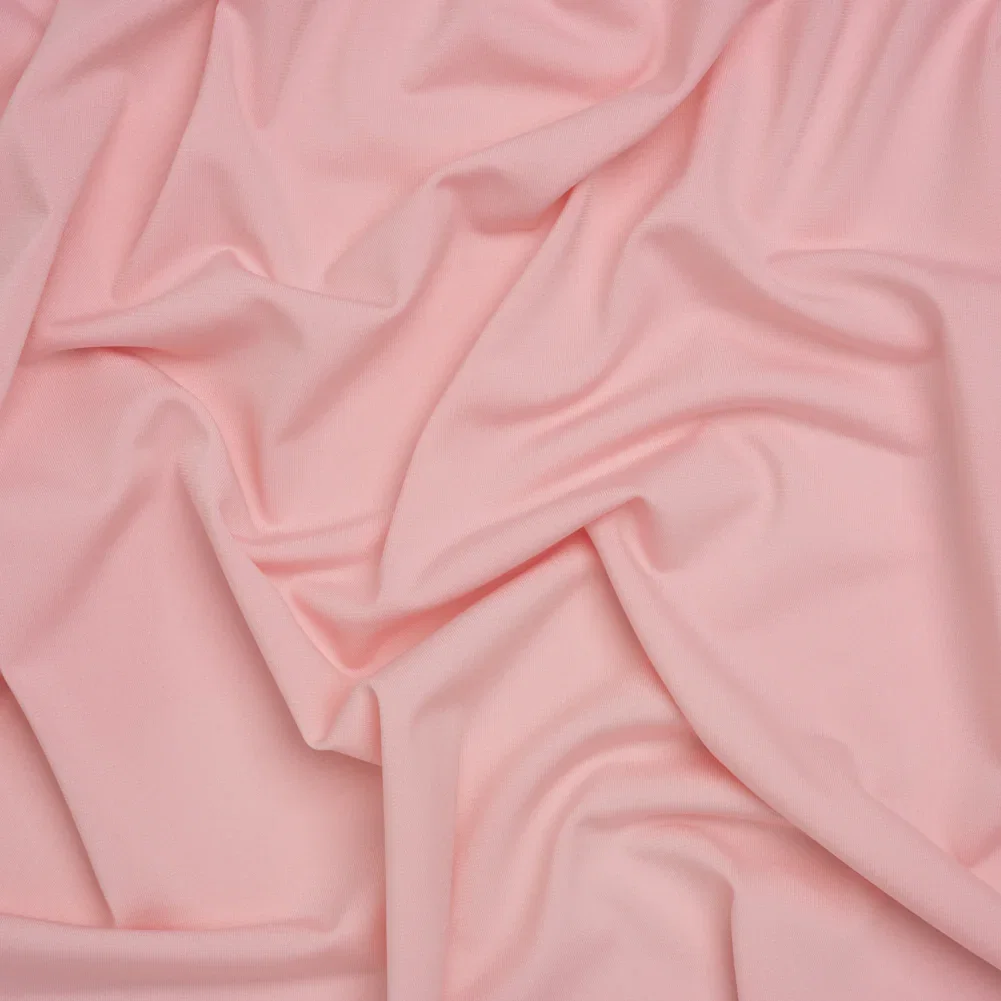 Image of Stretch Polyester Jersey - Petal Pink - Designer Deadstock