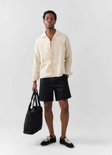 Cream Linen Cuban
