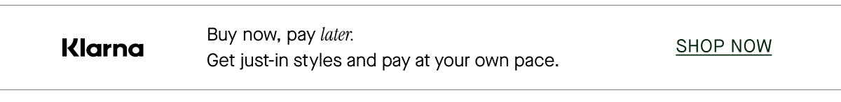 Buy now, pay later.
