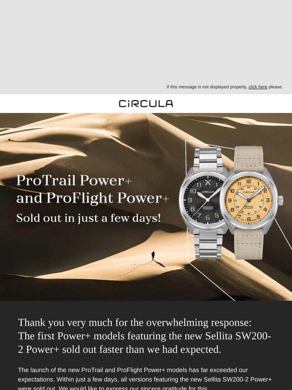 ProTrail & ProFlight Power+ first batch sold out