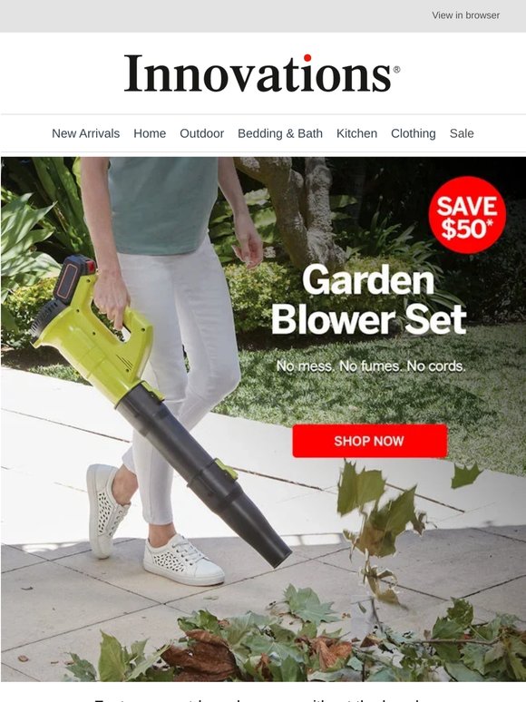 Garden Blower: No mess. No fumes. No cords | Plus Flash Sale Continues