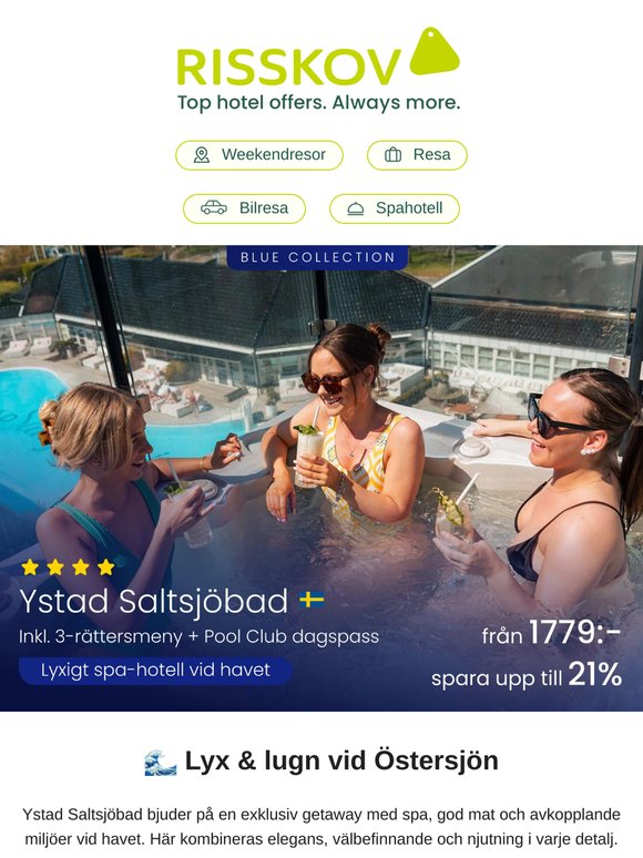 💙 Unna dig havsnära lyx & spa i Ystad