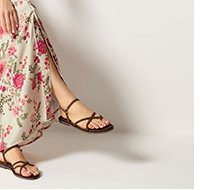 Natural Brown Floral Satin Maxi Dress