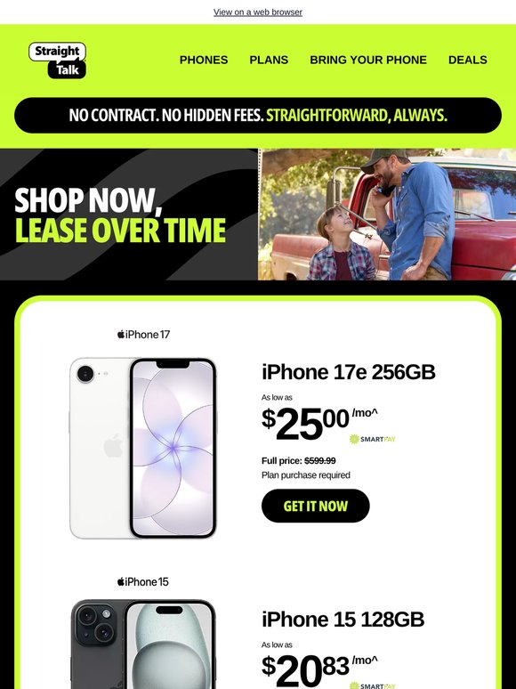 iPhone 17e for only $25/mo 🌟