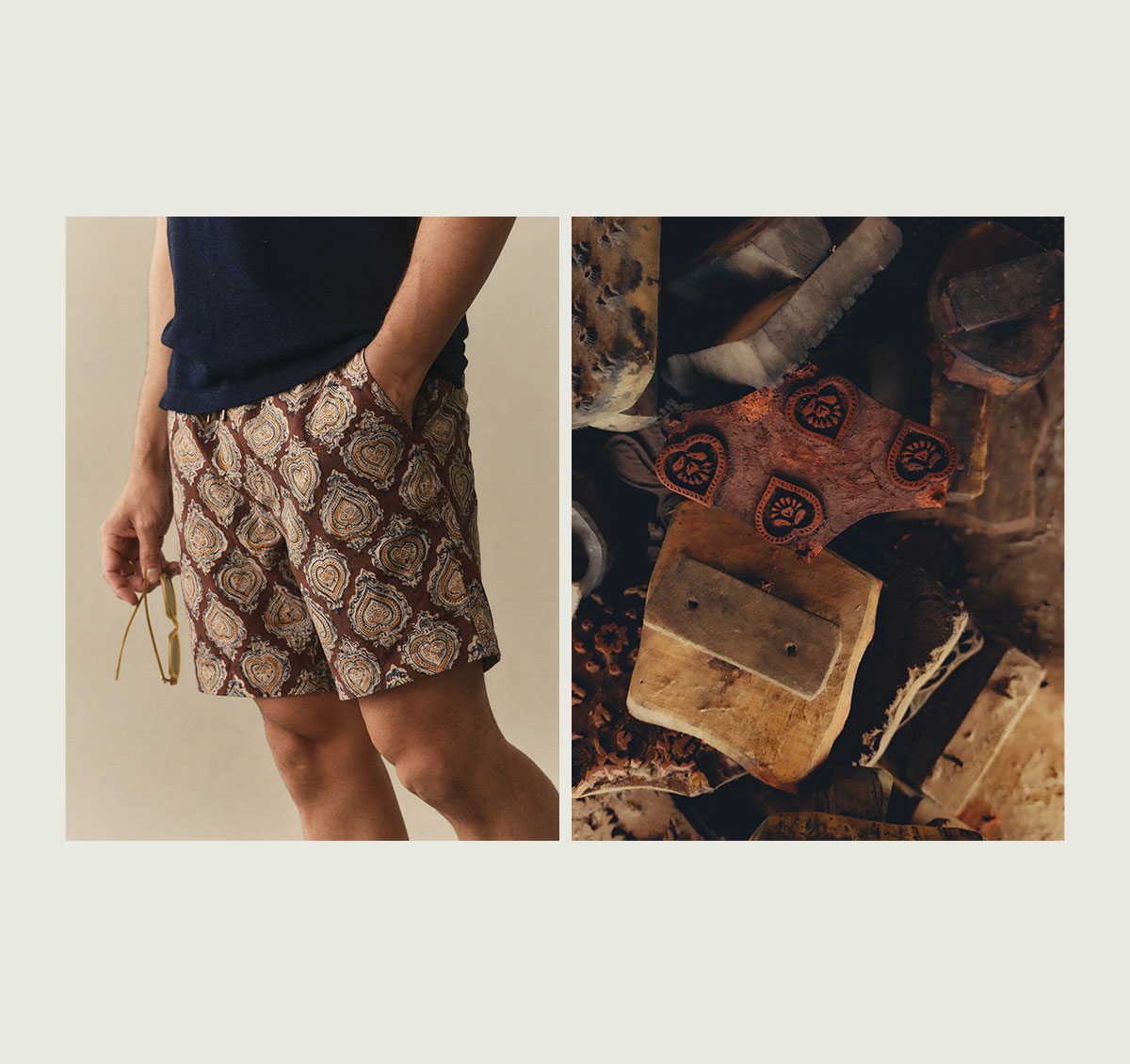Developed in partnership with Umber & Ochre, our India Craft capsule is a celebration of the hand-worked artistry of some of the longest-lived techniques in Indian clothing craft. From block prints applied by hand using carved wooden blocks to unique embroidered styles, this is a collection defined by process, material, and the hands of the makers.