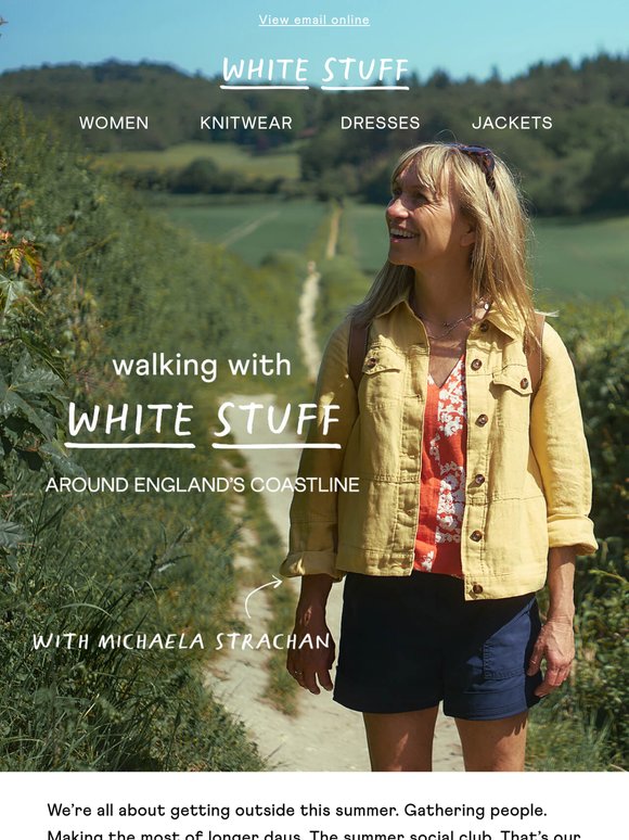 Walking with White Stuff (and Michaela Strachan)