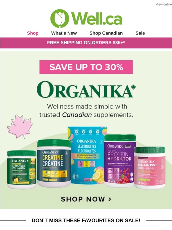 Up to 30% Off Your Favourite Wellness Staples 💚