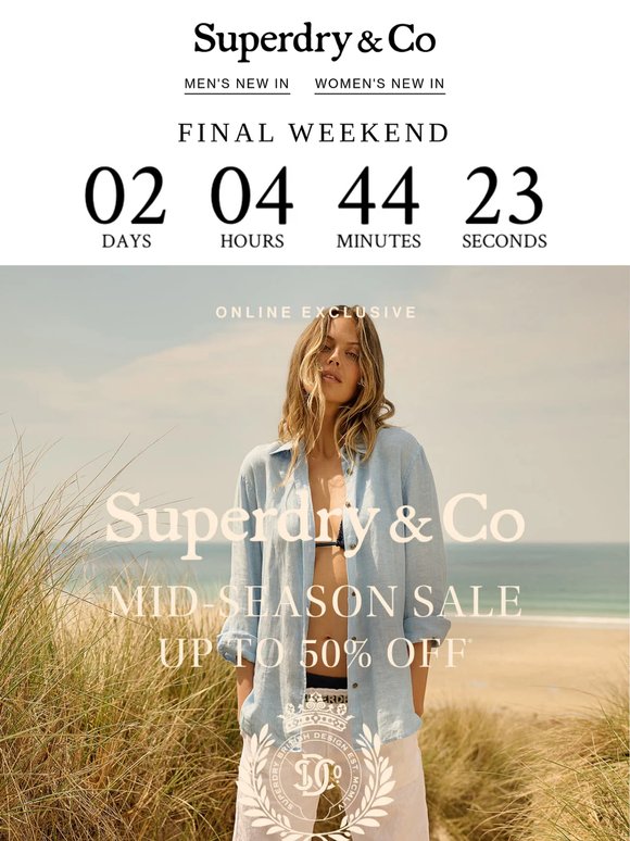 Sale Final Weekend, Just in Time for Payday