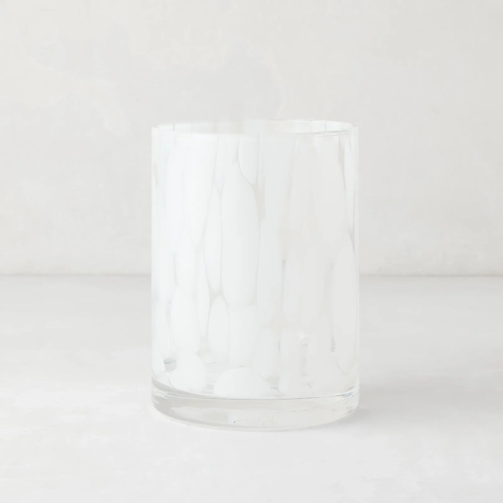Image of White Spotted Double Old Fashioned Glass