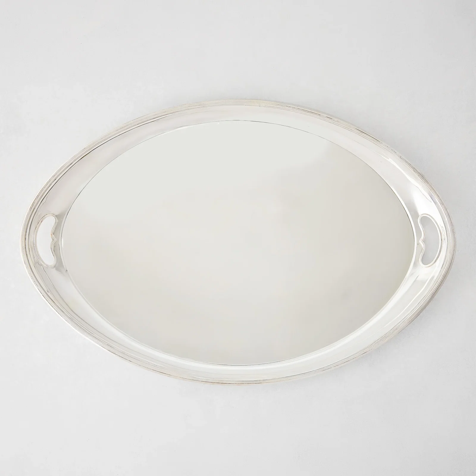 Image of Vintage Silverplate Oblong Leela Angled Tray