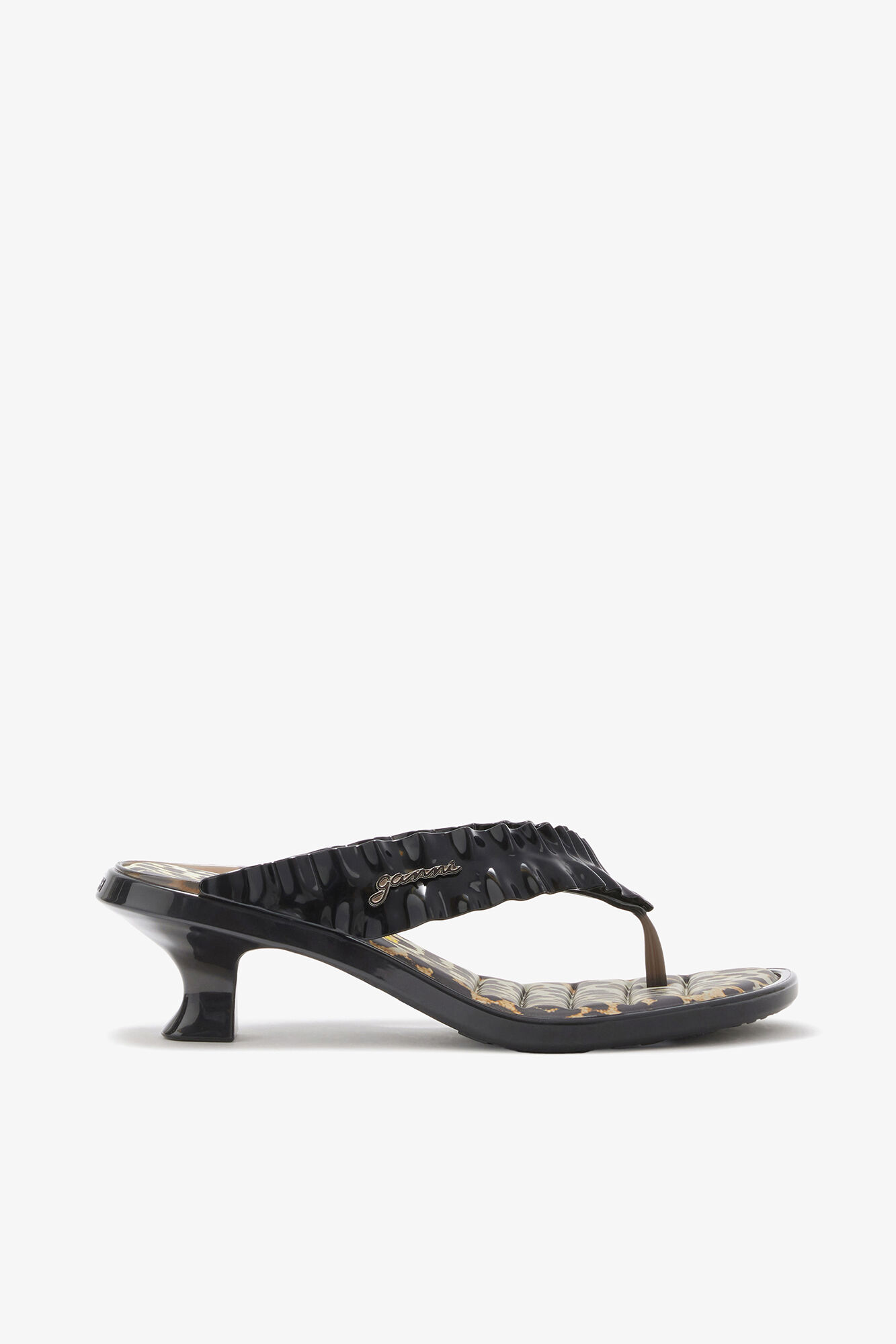 Melissa Thong Kitten Heel in Leopard