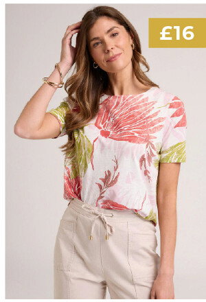 Printed Boat Neck Printed Top
