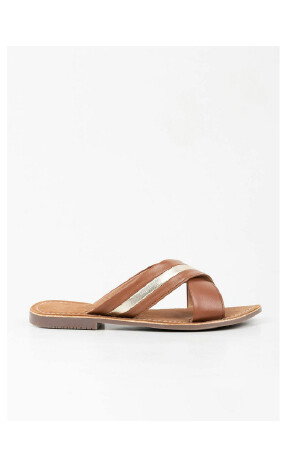 Leather Tan Open Toe Sandals