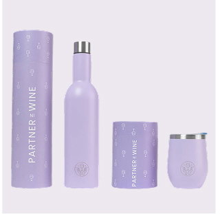 Lavender Insulated Wine Bottle