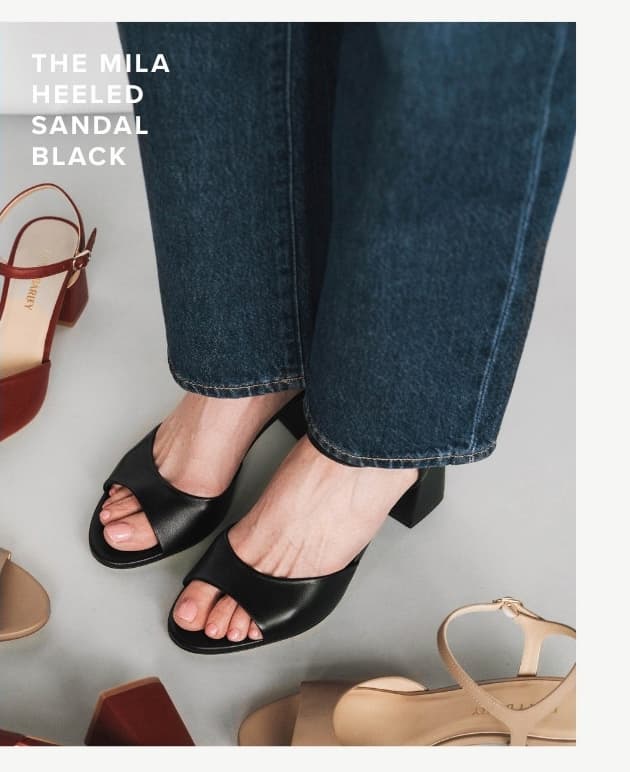 The Mila Heeled Sandal Black