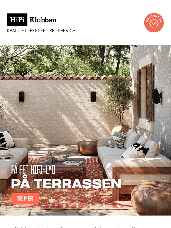 Få fet HiFi-lyd på terrassen