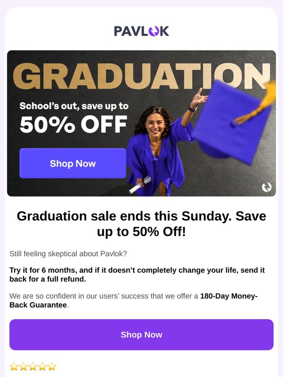 FINAL WEEKEND: Up to 50% off ends Sunday