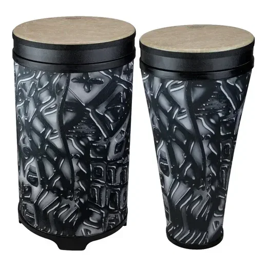 Remo Versa DP-VF02-BB-45 Combo Pack, 12" Timbau & 14" Tubano w/ Skyndeep Fiberskyn FlipTop® Heads, Urban Gray