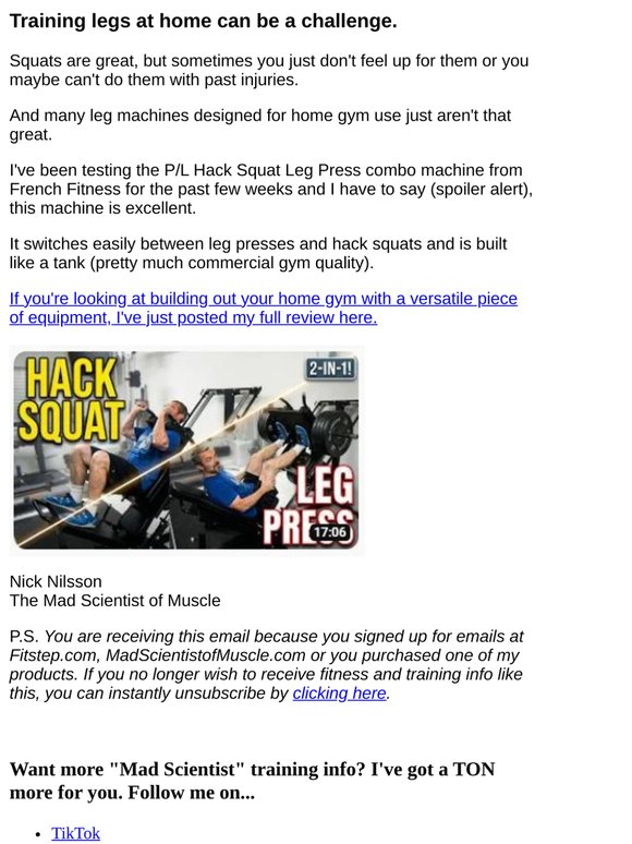 The solution for heavy leg training at home? (not squats)
