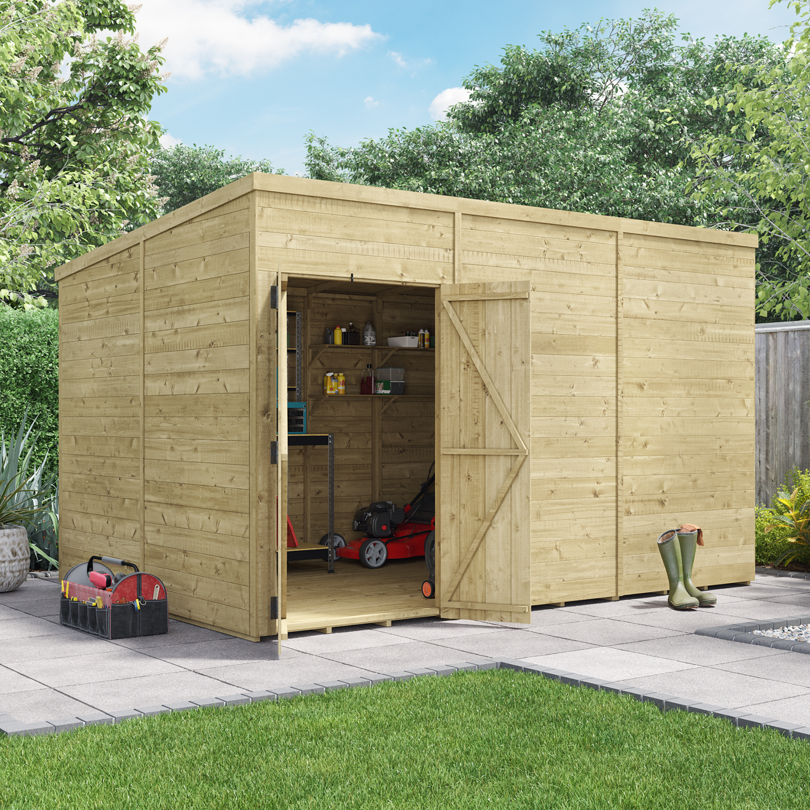 Image of BillyOh Switch Pressure Treated Tongue and Groove Pent Shed