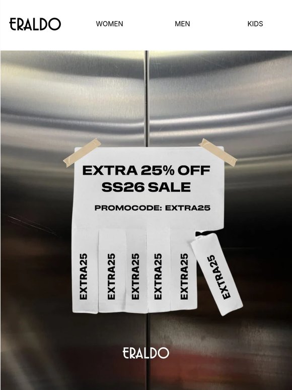 An extra 25% off just landed