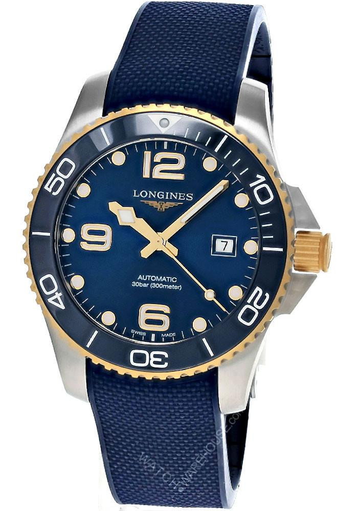 Hydroconquest Automatic 43MM Blue Yellow Gold Men’s Watch .