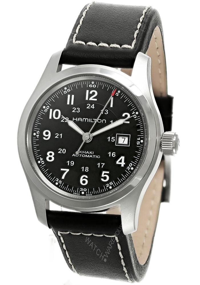 Khaki Field Automatic 42MM Black Dial Leather Men’s Watch
