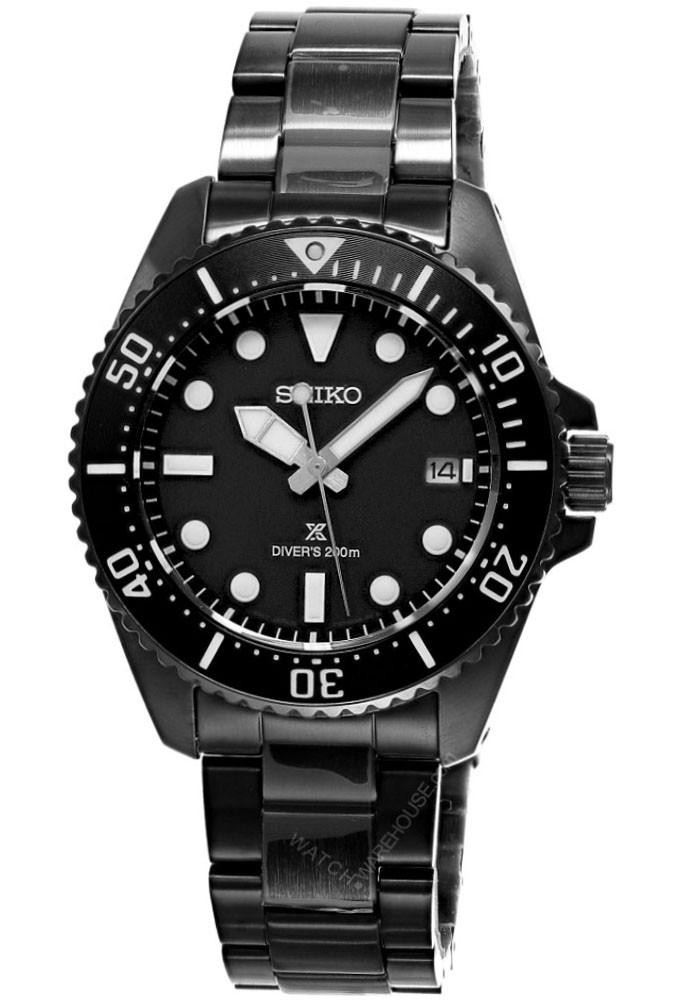 SEIKO Prospex Sea Solar 41 MM Black Dial Diver’s Men’s Watch SNE599