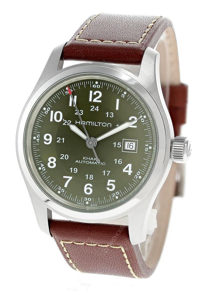 Khaki Field Automatic 42MM Green Dial Leather Men’s Watch