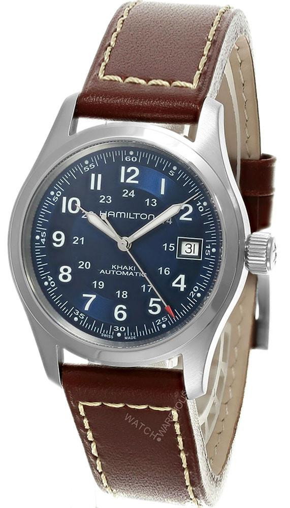 Khaki Field Automatic 38MM Blue Dial Leather Men’s Watch