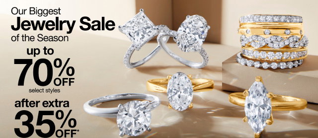 Our Biggest Jewelry Sale of the Season | up to 70% OFF select styles after 35% OFF*