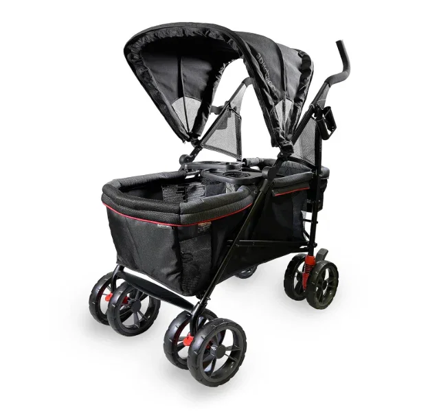 Image of Summer Infant Ingenuity 3Dlite Wagon Convenience Stroller, Black/Red