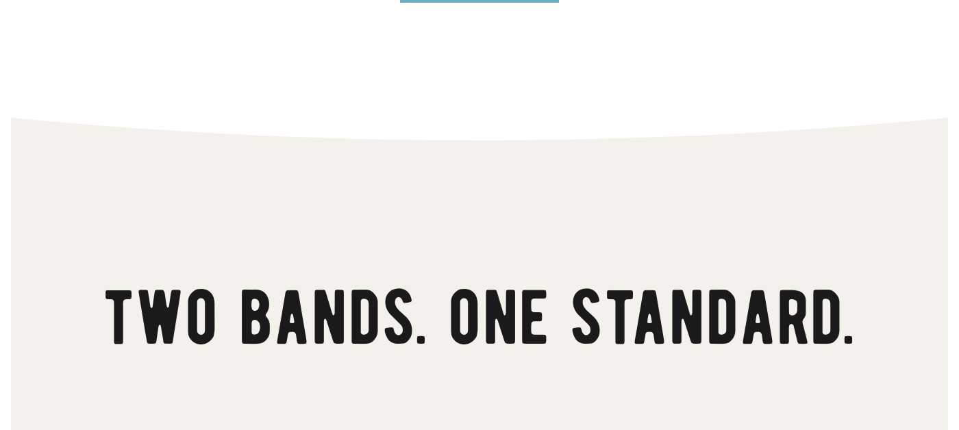 Two Bands. One Standard.