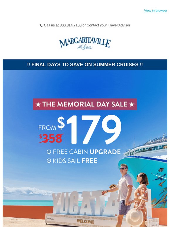 ⏰ FINAL DAYS: Cruises from $179
