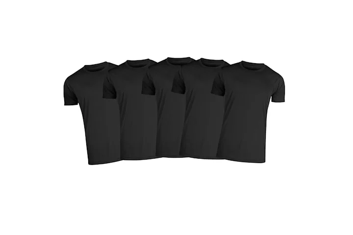 T-shirt Unisex Svart, 3/5-pack