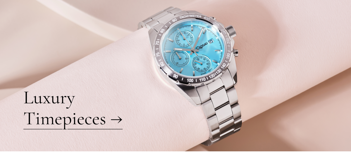 Luxury Timepieces - Brenig Stainless Steel Watch with Blue Dial