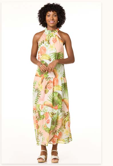 Shop Island Palm Maxi Dress