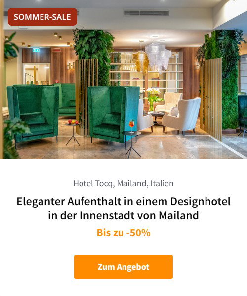 Eleganter Aufenthalt in einem Designhotel in der Innenstadt von Mailand